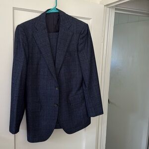 Men's SUITSUPPLY Lazio Brescia Mid Blue Glenn Check Wool 2-Piece Suit, Size 48